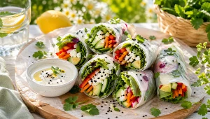 Spring rollsy z kozim serem i warzywami – lekki, wiosenny przepis