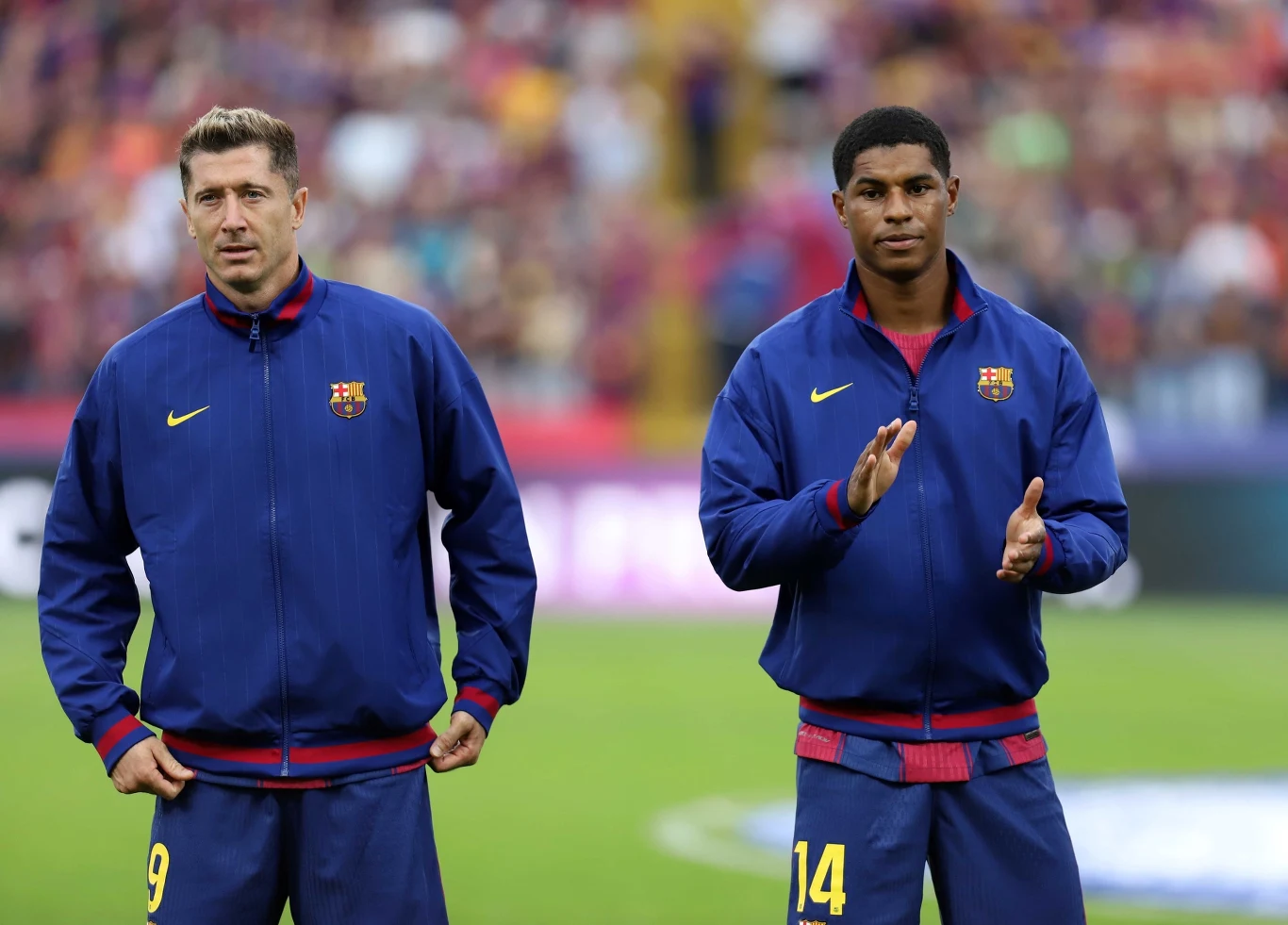 Robert Lewandowski i Marcus Rashford Robert Lewandowski i Marcus Rashford