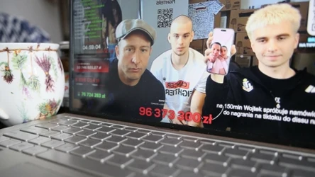 Borys Szyc, Łatwogang i Mata podczas połączenia z Wojciechem Szczęsnym i Mariną podczas streamu live