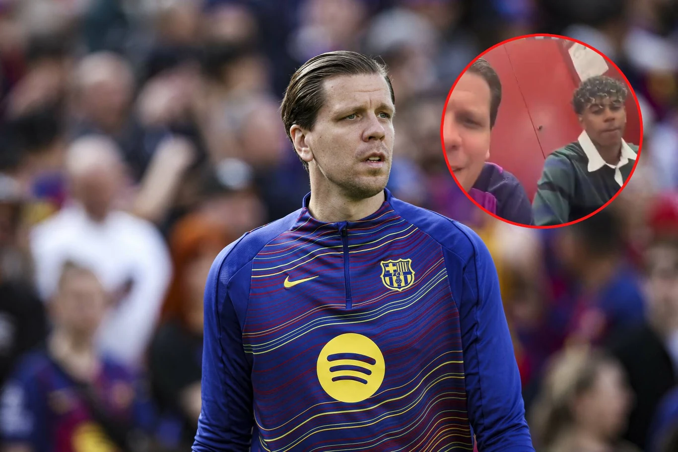 Wojciech Szczęsny i Lamine Yamal Wojciech Szczęsny i Lamine Yamal