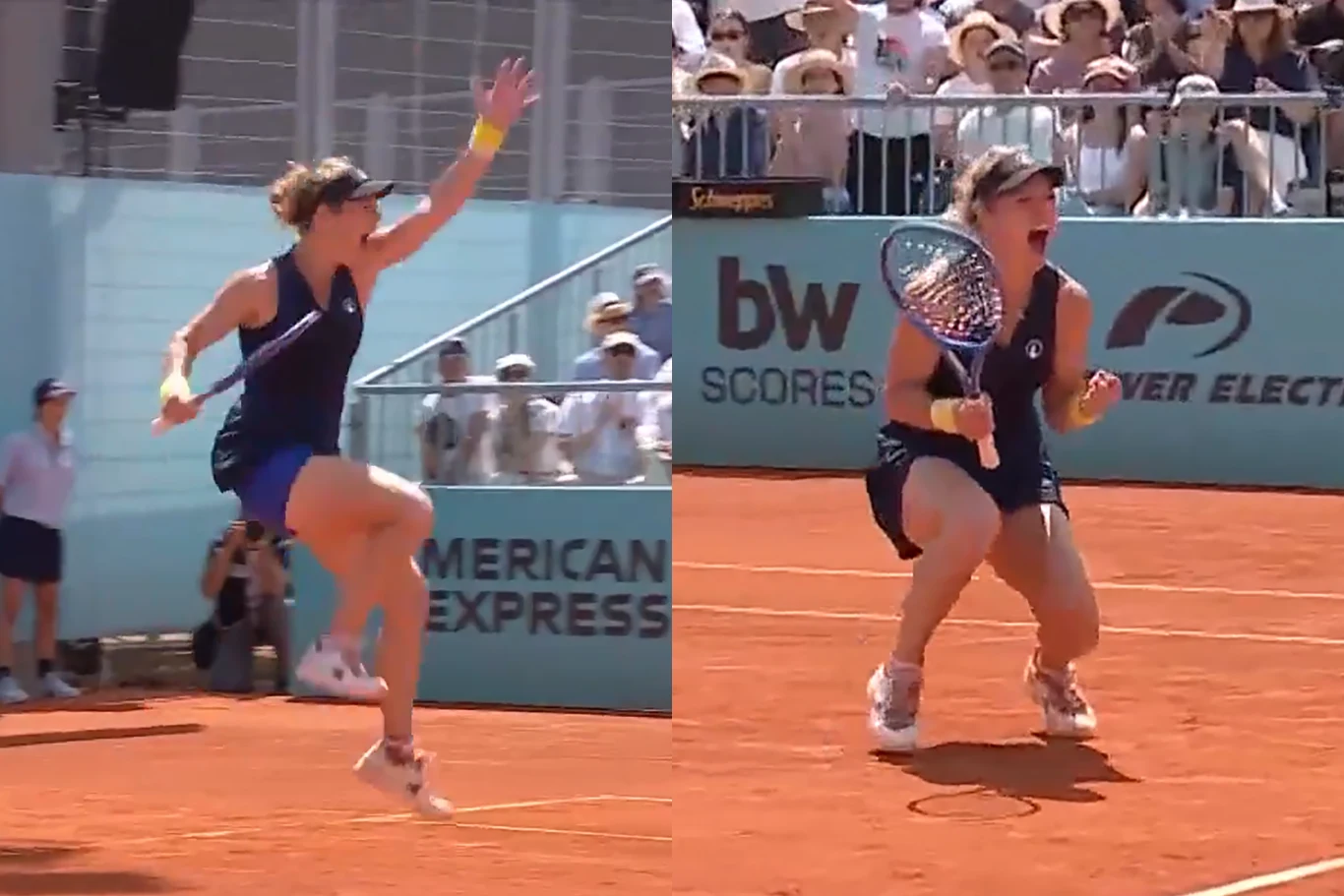 Tak Laura Siegemund cieszyła się z wygranego meczu podczas turnieju WTA 1000 w Madrycie Tak Laura Siegemund cieszyła się z wygranego meczu podczas turnieju WTA 1000 w Madrycie