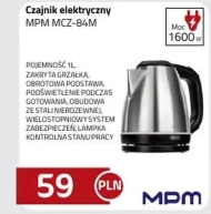 Czajnik elektryczny MPM