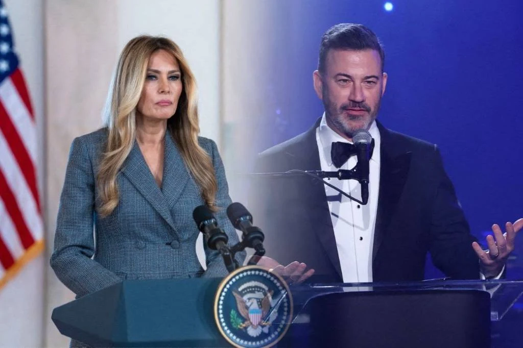 Melania Trump odniosła się do słów satyryka Jimmy'ego Kimmela Melania Trump, obok Jimmy Kimmel