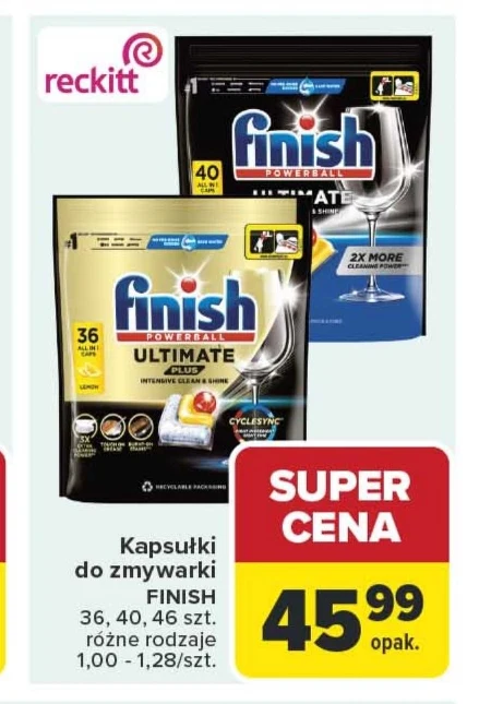 Капсули для посудомийних машин Finish