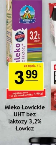 Mleko bez laktozy Łowickie