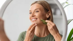 Masaż twarzy kamieniem gua sha