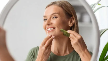 Masaż twarzy kamieniem gua sha