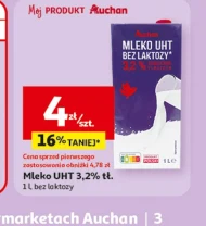 Mleko bez laktozy Auchan
