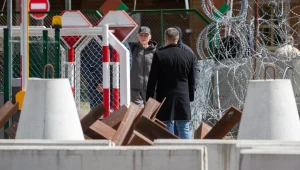 Andrzej Poczobut na granicy polsko-białoruskiej