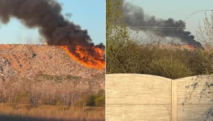 Wielki pożar wysypiska śmieci w Radomiu. Apel do mieszkańców