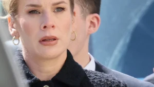 Marta Nawrocka na pogrzebie Łukasza Litewki. Pierwsza dama żegna działacza