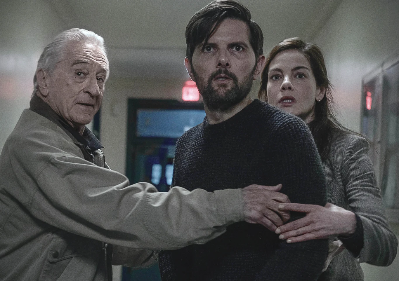"Szeptacz": Robert de Niro, Adam Scott, Michelle Monaghan "Szeptacz": Robert de Niro, Adam Scott, Michelle Monaghan