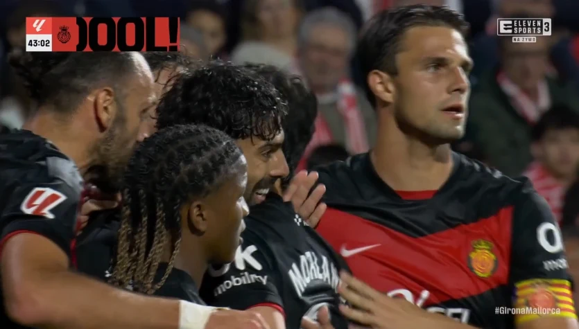 Samu Costa trafia do bramki w meczu Girona - Mallorca. WIDEO (Eleven Sports)