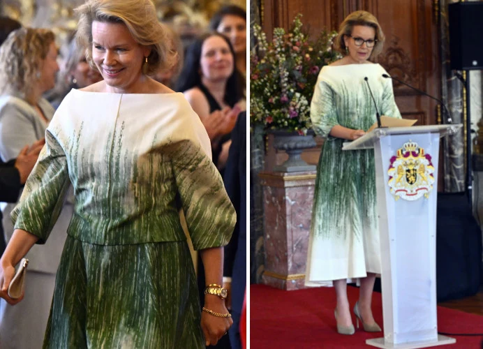 Królowa Matylda w bieli z jadeitowymi elementami Królowa Matylda w bieli z jadeitowymi elementami