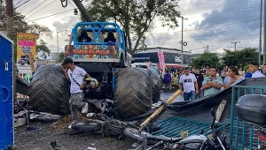 Wypadek na pokazie monster trucków w kolumbijskim mieście Popayan