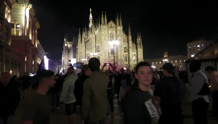 Kibice Interu Mediolan świętują tytułu mistrza Włoch. WIDEO