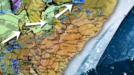 Pofalowany front atmosferyczny przyniesie przelotne deszcze i burze do północnej i zachodniej Polski