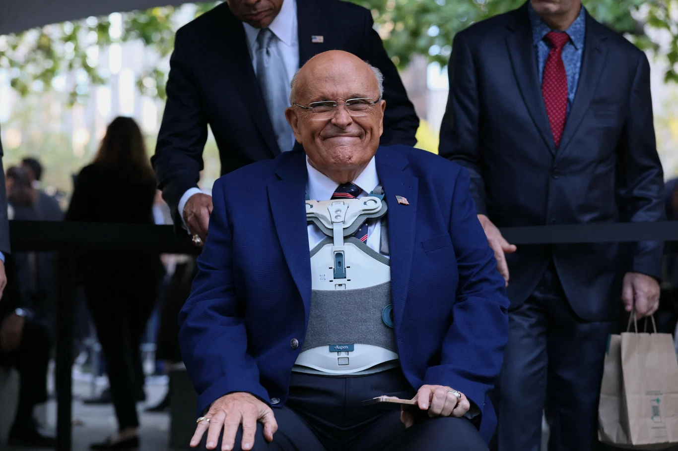 Rudy Giuliani podczas rocznicy zamachów na Word Trade Center w 2025 r. Rudy Giuliani