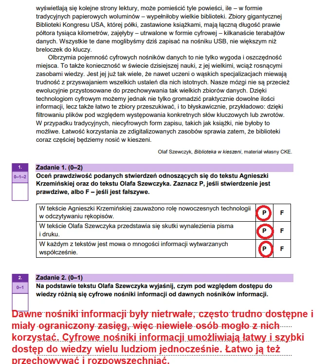 Matura 2026. Język polski, poziom podstawowy. Arkusz CKE - zadania 1 i 2 Matura 2026. Język polski, poziom podstawowy. Arkusz CKE - zadania 1 i 2