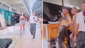 Miss mundialu w padoku F1. Postawiła na odważną stylizację