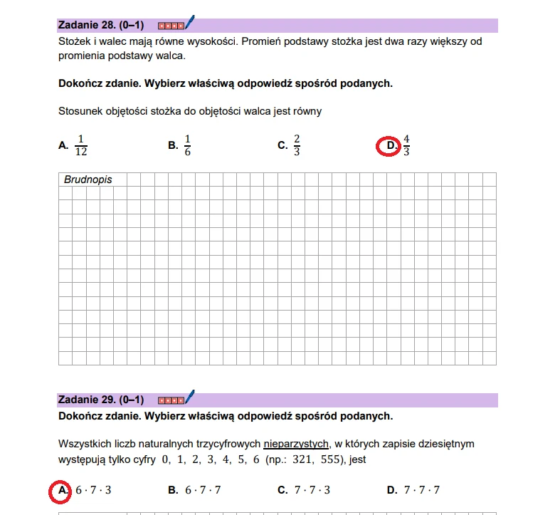 Matura 2026. Matematyka, poziom podstawowy. Arkusz CKE - zadania 28 i 29 Matura 2026. Matematyka, poziom podstawowy. Arkusz CKE - zadania 28 i 29