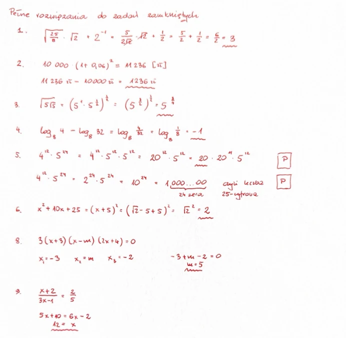 Matura 2026 z matematyki. Pełna rozwiązania zadań zamkniętych Matura 2026 z matematyki. Pełna rozwiązania zadań zamkniętych