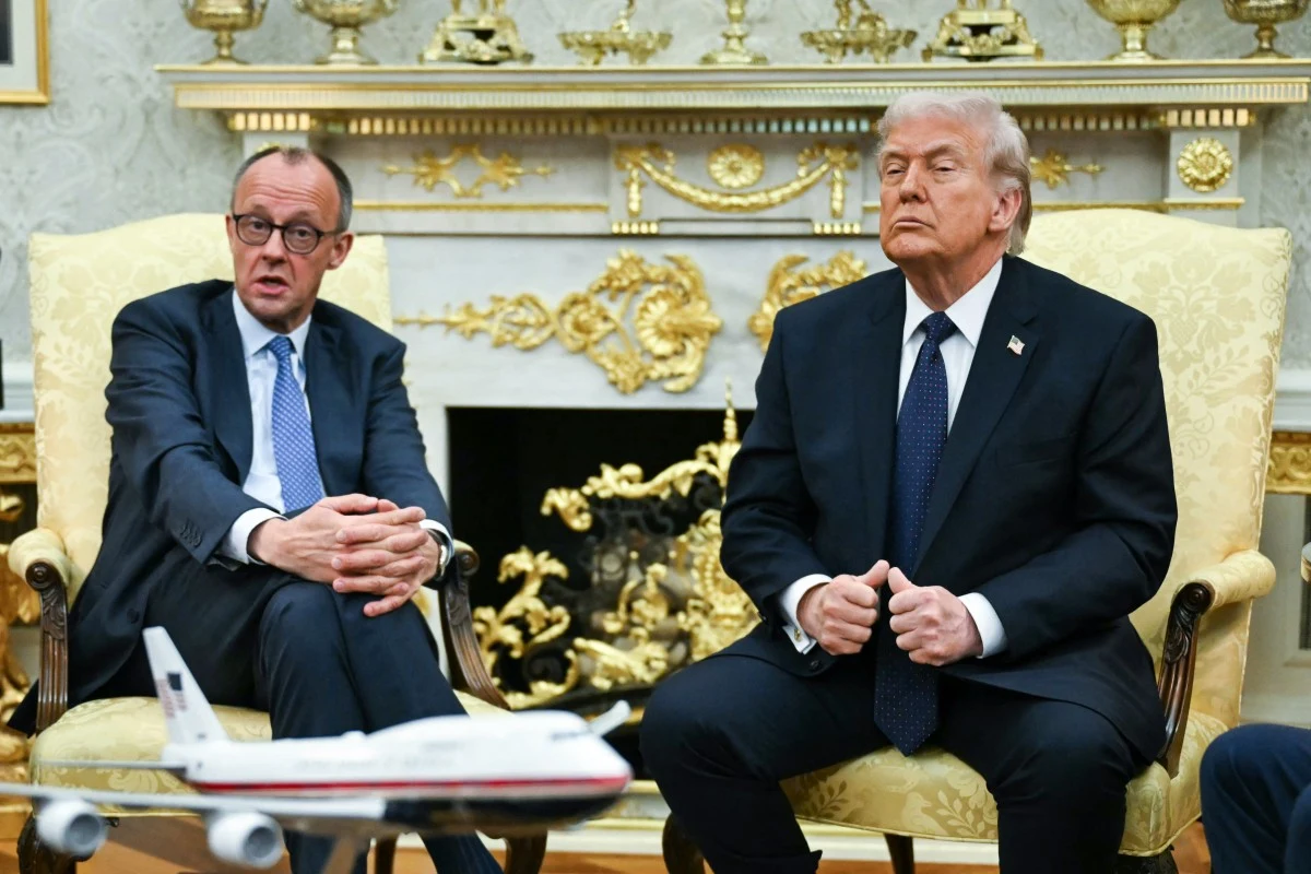 Friedrich Merz i Donald Trump podczas spotkania w Białym Domu Friedrich Merz i Donald Trump podczas spotkania w Białym Domu