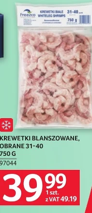 Blanszowane krewetki Freezco