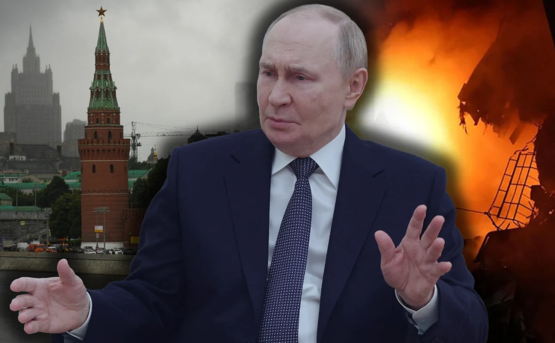 Władimir Putin z problemami, narasta konflikt w kręgach rosyjskiej władzy Władimir Putin podczas oficjalnego wydarzenia, w tle wzmianki o napięciach w rosyjskich kręgach władzy