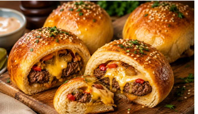 Przepis, który robi furorę - burger zapiekany w cieście 