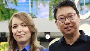 Agata i Mikey Kim w studiu "halo tu polsat"