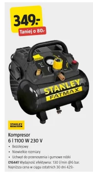 Kompresor bezolejowy Stanley