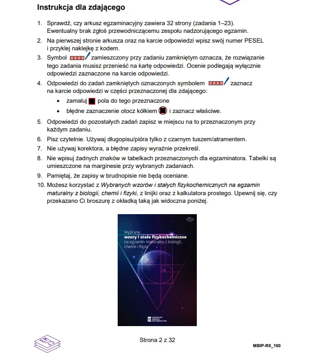 Matura 2026. Biologia, poziom rozszerzony. Arkusz CKE - strona 2
