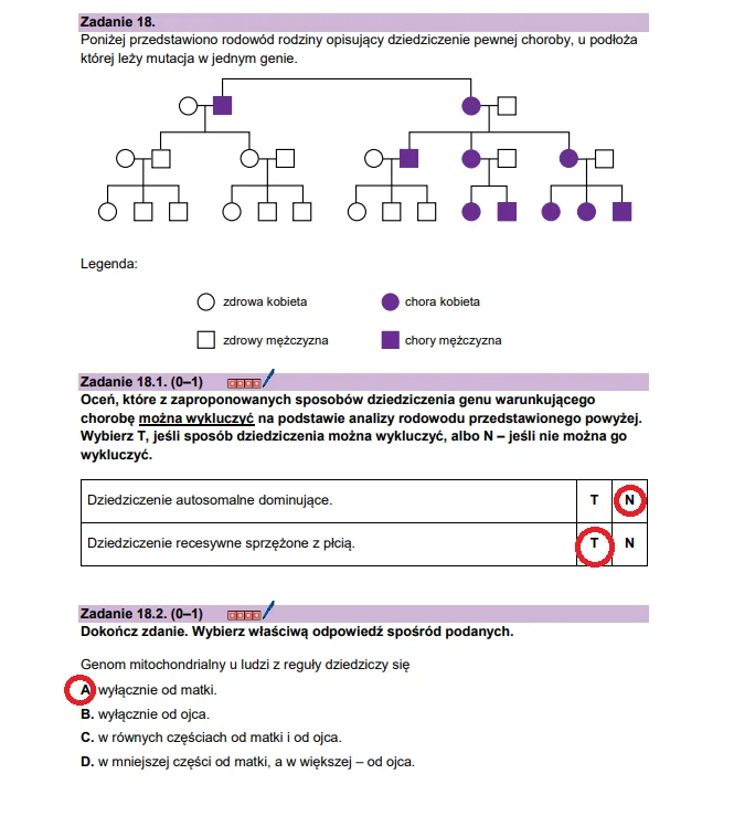 Matura 2026. Biologia, poziom rozszerzony. Arkusz CKE - zadanie 18