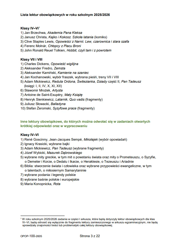 Egzamin ósmoklasisty 2026, język polski. Arkusz CKE i odpowiedzi - strona 3