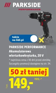 Akumulatorowa wkrętarka Parkside