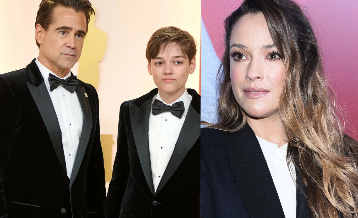 Colin Farrell, Henry Tadeusz i Alicja Bachleda-Curuś Alicja Bachleda-Curuś z synem Henrym Tadeuszem i Colinem Farrellem w wieczorowych kreacjach.