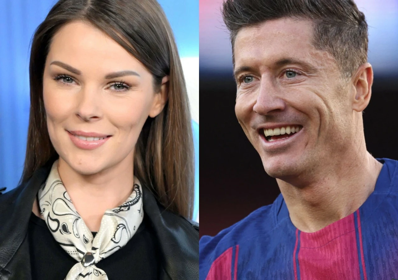 Małgorzata Tomaszewska, Robert Lewandowski Kolaż zdjęć przedstawiający Małgorzatę Tomaszewską i Roberta Lewandowskiego.