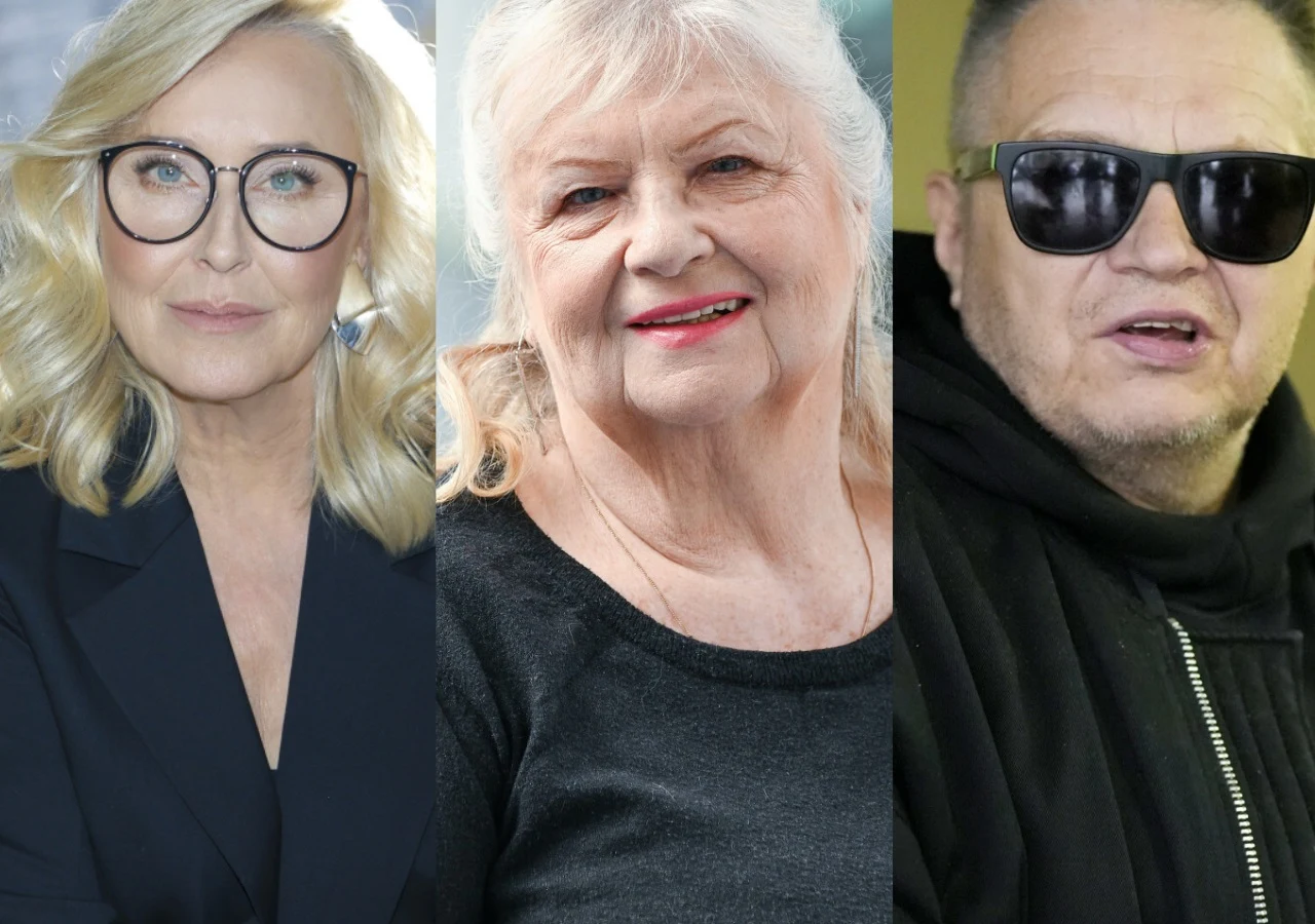 Agata Młynarska, Muniek Staszczyk żegnają Stanisławę Celińską Agata Młynarska, Stanisława Celińska i Muniek Staszczyk na podzielonym na trzy kadrze.
