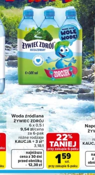 Woda źródlana Żywiec zdrój