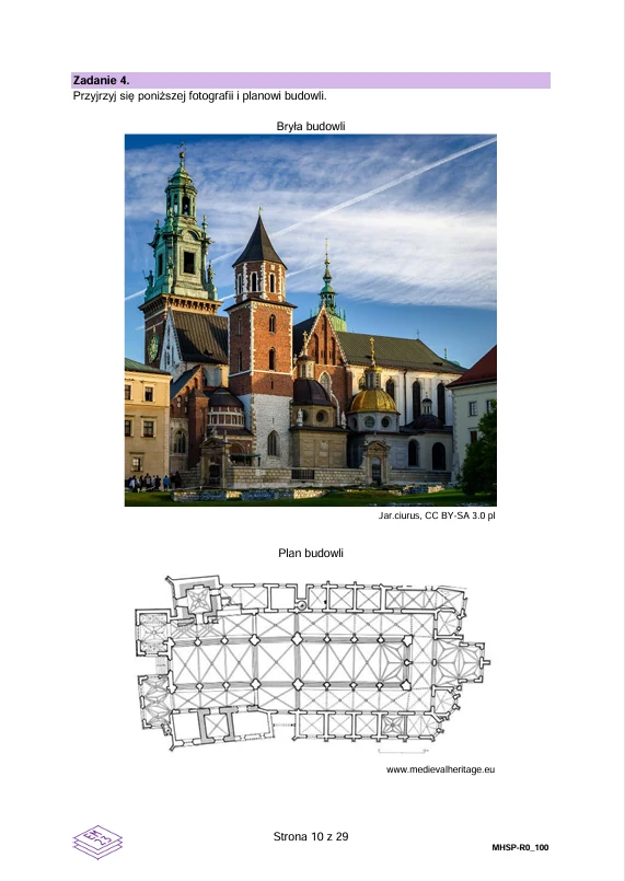 Rozbudowana bryła katedry z licznymi wieżami i kopułami, masywną fasadą oraz detalami architektonicznymi charakterystycznymi dla stylu gotyckiego i renesansowego.