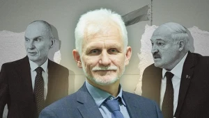 Aleś Bialacki ostrzega Andrzeja Poczobuta przed powrotem do Białorusi i reżimem Łukaszenki | Grafika: Magdalena Piasecka