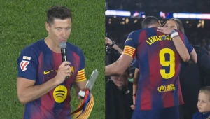 Lewandowski chwycił za mikrofon. Camp Nou zamilkło. Zostawił wiadomość