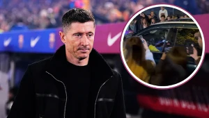 Szaleństwo pod stadionem. Chcieli zatrzymać auto Lewandowskiego