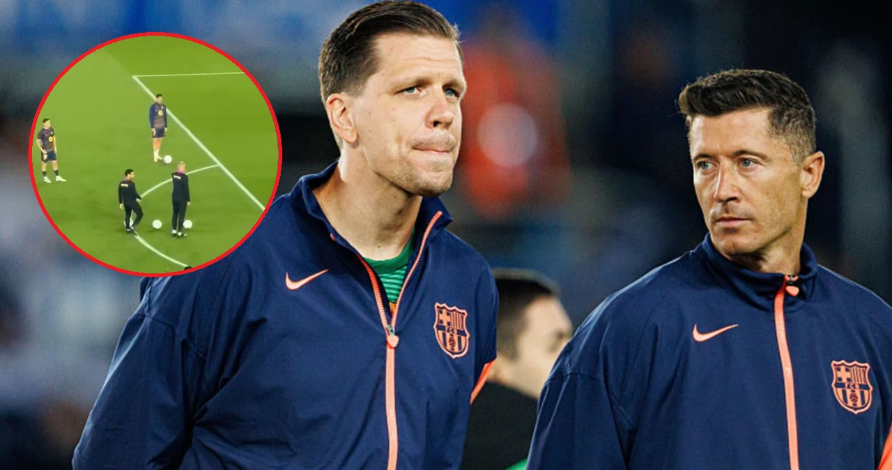 Lewandowski pożegnany, ale co zrobił Szczęsny? Sceny przed meczem Barcelony