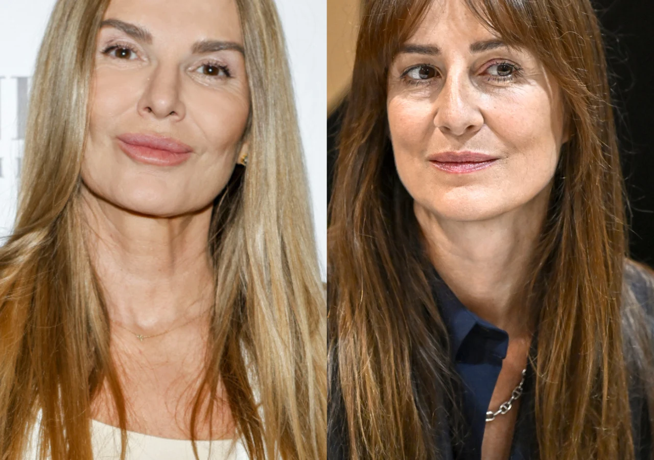 Hanna Lis, Maja Ostaszewska Maja Ostaszewska i Hanna Lis w zbliżeniu, obie w eleganckich ubraniach.