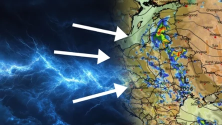 Burze w Polsce skupią się na wschodniej połowie kraju. W ich trakcie może padać grad o średnicy 2 cm