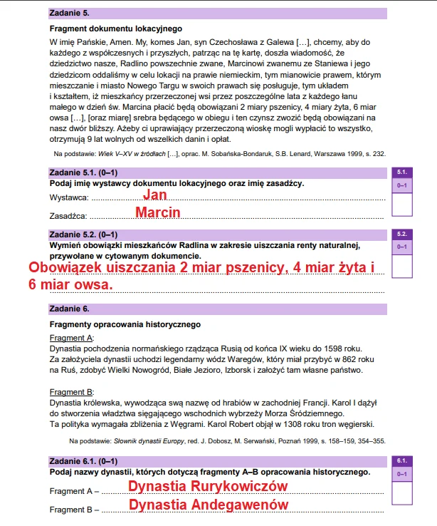Matura 2026. Historia, poziom rozszerzony. Arkusz CKE i odpowiedzi - zadania 5-6 Matura 2026. Historia, poziom rozszerzony. Arkusz CKE i odpowiedzi - zadania 5-6