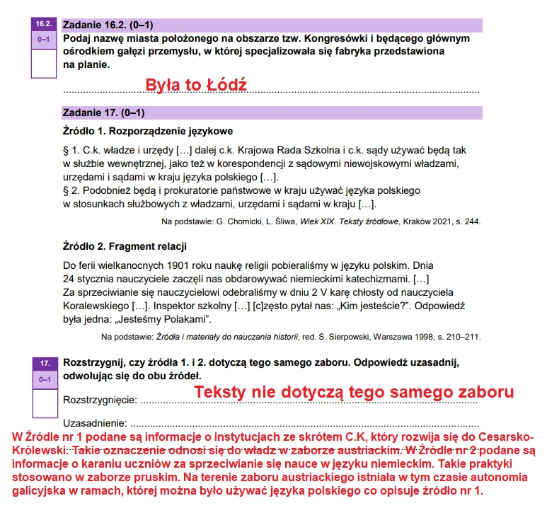 Matura 2026. Historia, poziom rozszerzony. Arkusz CKE i odpowiedzi - zadania 16-17 Matura 2026. Historia, poziom rozszerzony. Arkusz CKE i odpowiedzi - zadania 16-17
