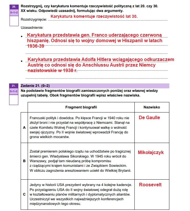 Matura 2026. Historia, poziom rozszerzony. Arkusz CKE i odpowiedzi - zadania 20-21 Matura 2026. Historia, poziom rozszerzony. Arkusz CKE i odpowiedzi - zadania 20-21
